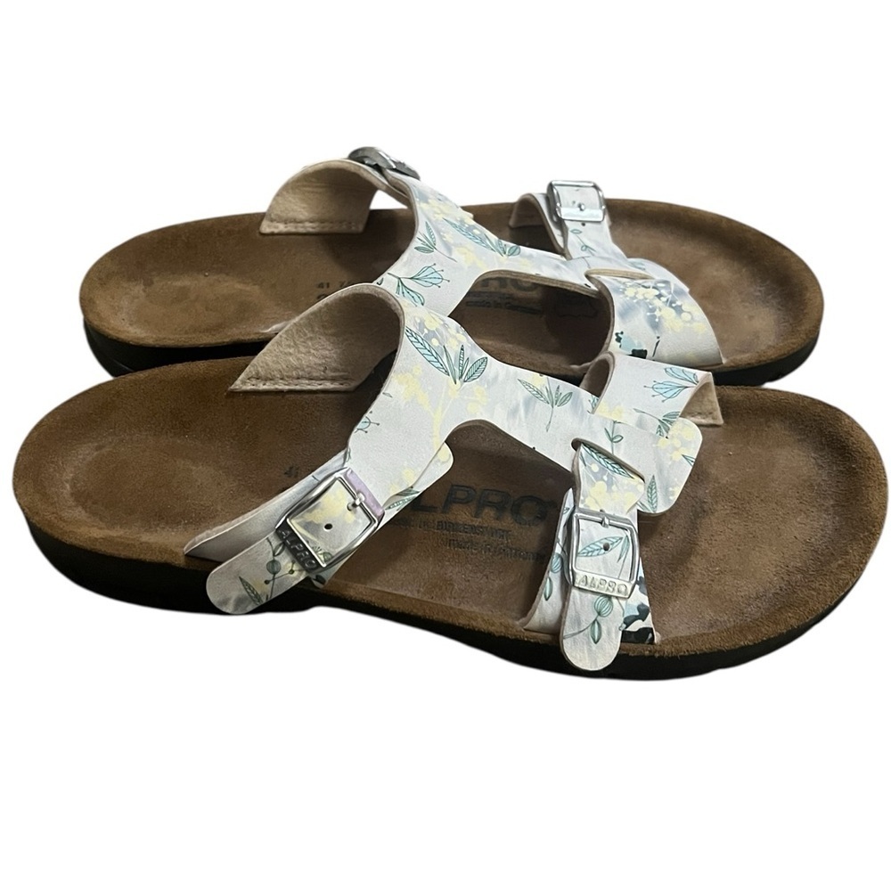 Birkenstock NWOT Alpro Damen slip resistant floral leaf leather sandals